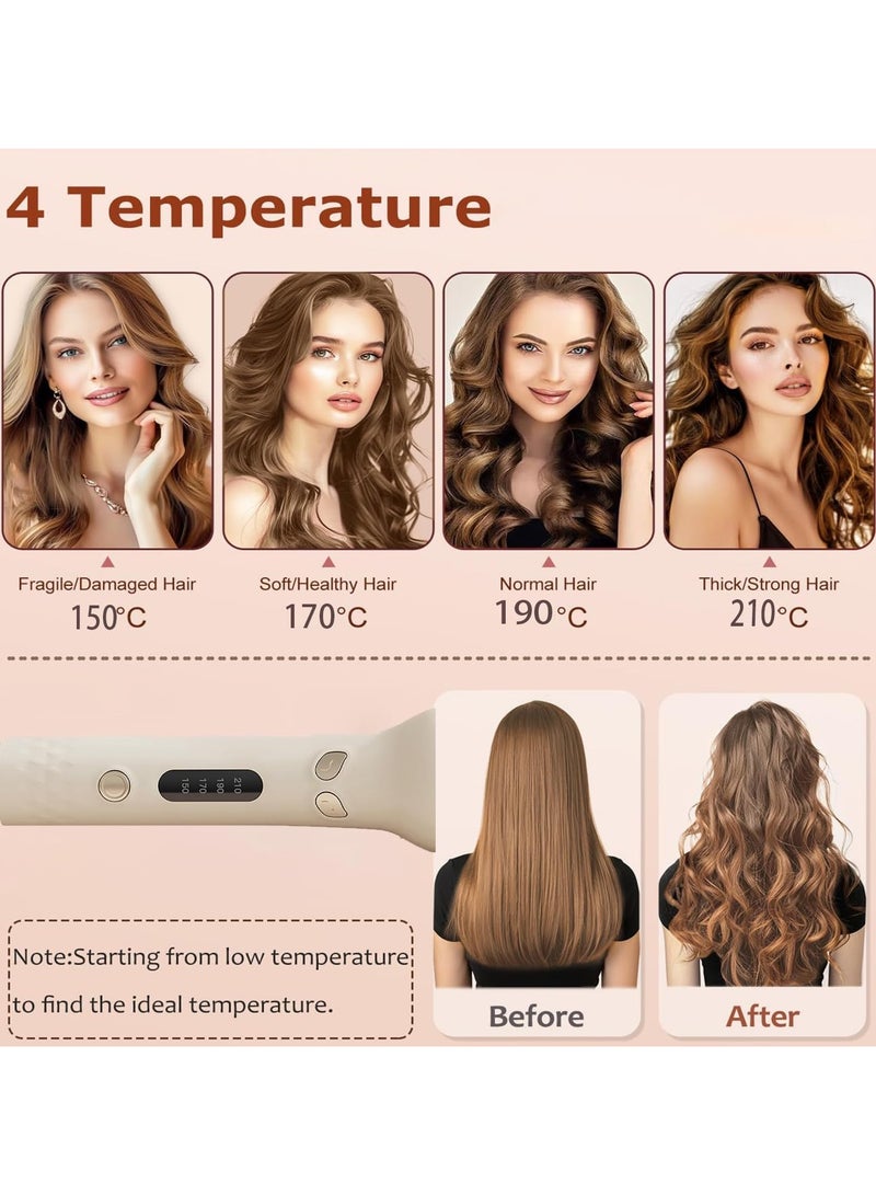 Rotating Curling Iron, Automatic Curling Iron with 4 Temperature  3 Timer, Hair Waver with Anti-Tangle, Anti-Scald and Auto-Off, Double Voltage Rotating Curling Iron for Hair Styling - Image 3
